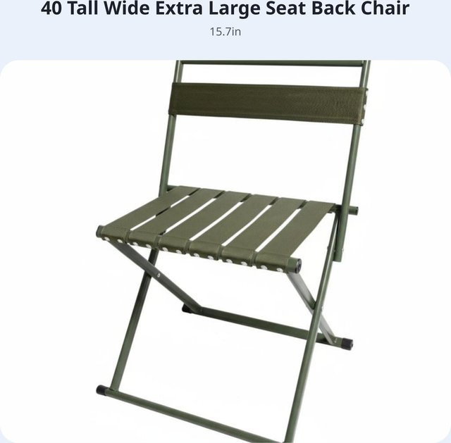 Klapphocker mit Rückenlehne von Binchi Outdoor Product in Grün mit verstärktem Metallrahmen und Outdoor-Stoff - Bild 1