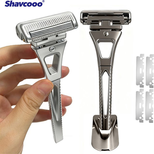 Shavcooo GP600 Glide 6.0 Pro Sicherheitsrasierer für Herren, Edelstahl - Bild 1