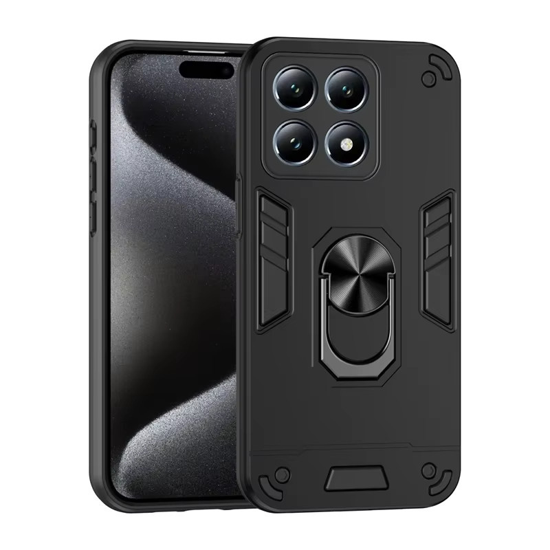 Stoßfeste Magnet-Schutzhülle für Xiaomi 14T Pro, 15, 13T Pro und Redmi 14C/13C mit Objektivschutz in Schwarz und Blau - Bild 4