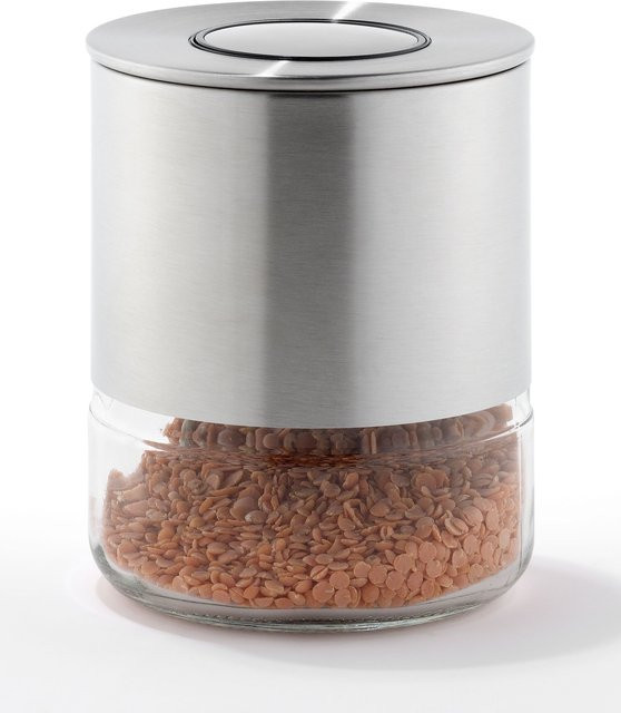 Bongusto Vorratsdose aus Glas und Edelstahl in Silber und Transparent - Bild 1