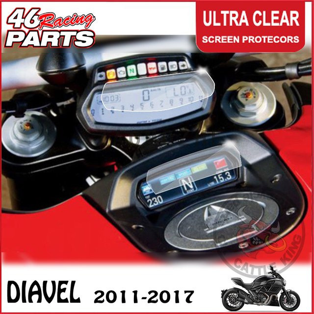 CK CATTLE KING Armaturenbrett-Displayschutzfolie für Ducati Diavel, transparent - Bild 1