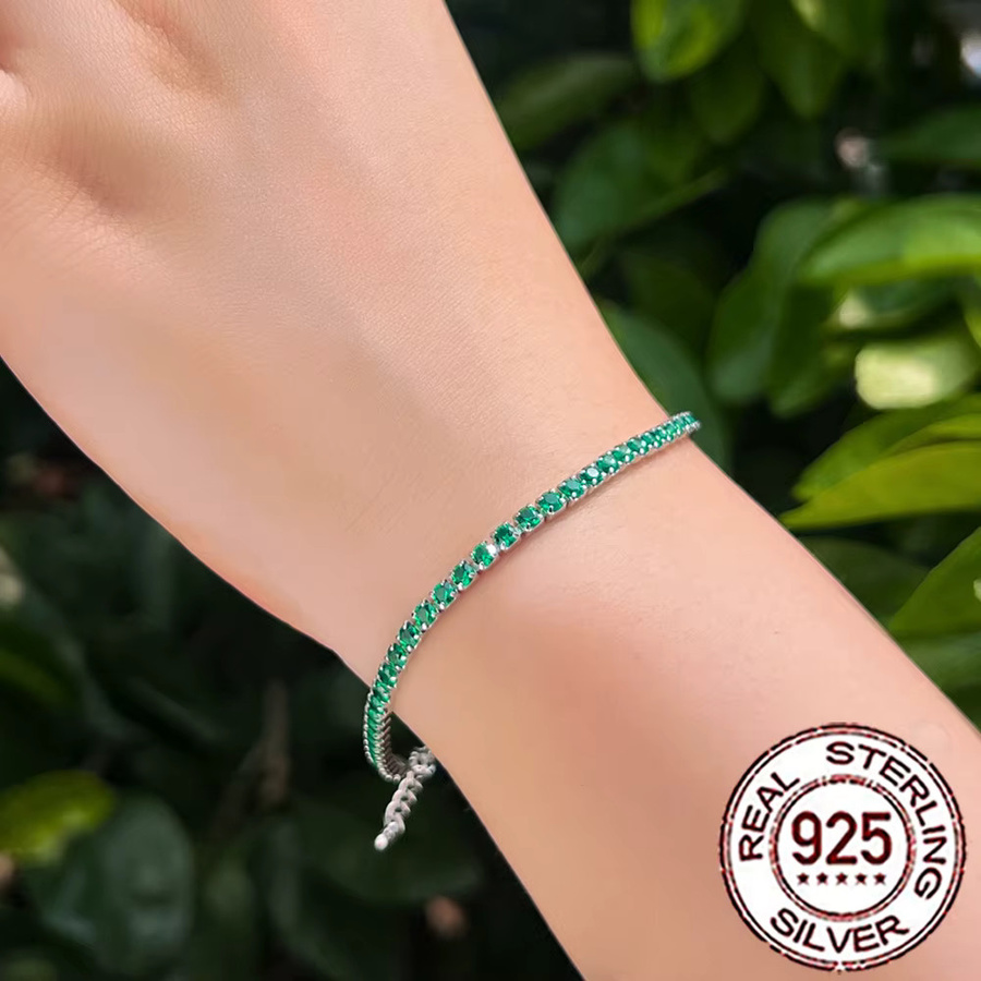 CWWZircons Tennisarmband 925 Silber, Zirkonia, Damen - Bild 3
