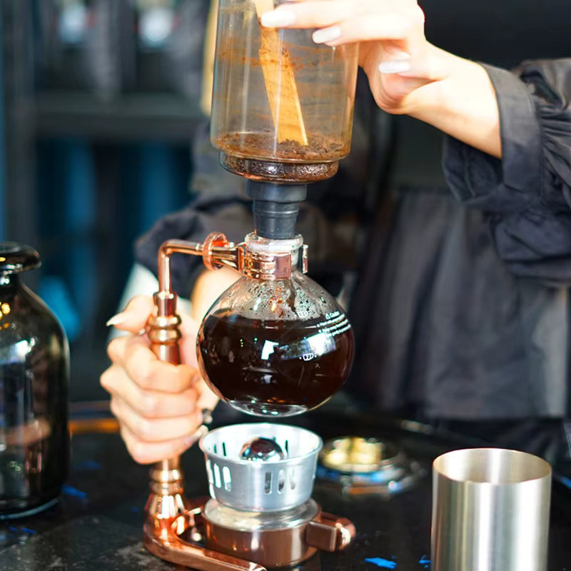 JUNBOPRO Siphon Kaffee Kessel aus Glas mit Infuser für Barista Zubehör - Bild 3