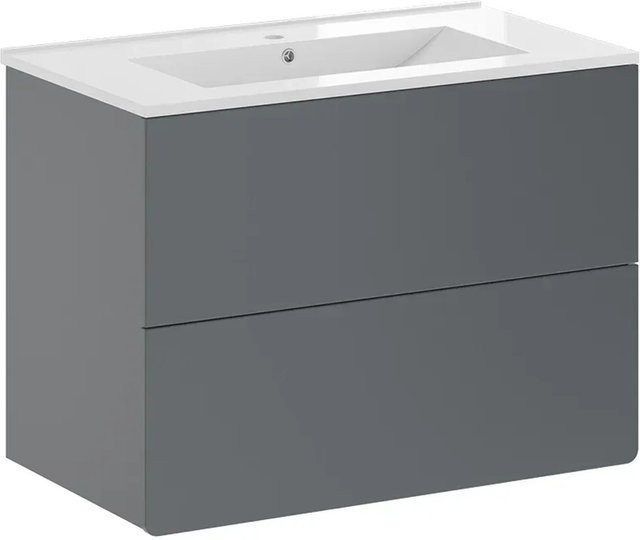 Vicco Badmöbel-Set Izan modern in Grau und Weiß mit Waschtischunterschrank für dein Badezimmer - Bild 2