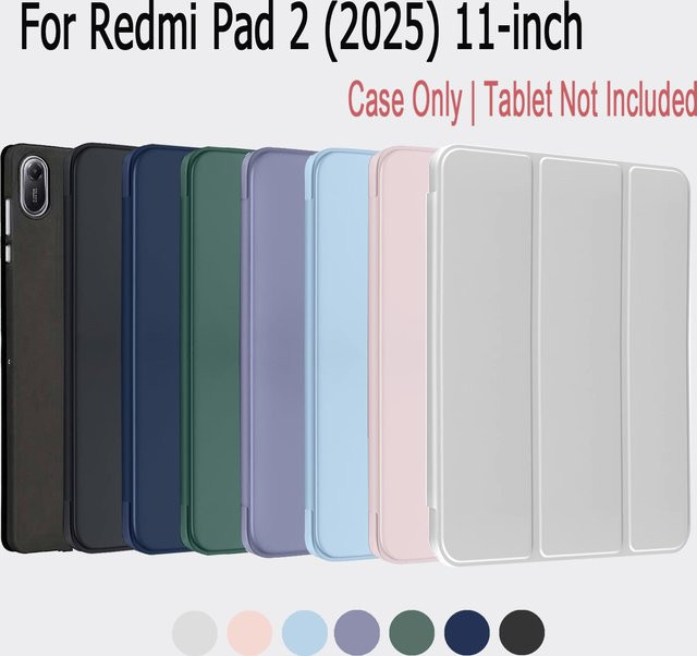 Xiaomi Smart Cover Hülle für Redmi Pad 2 2025 11 Zoll aus PU-Leder mit Silikon-Rückseite in Lila - Bild 1