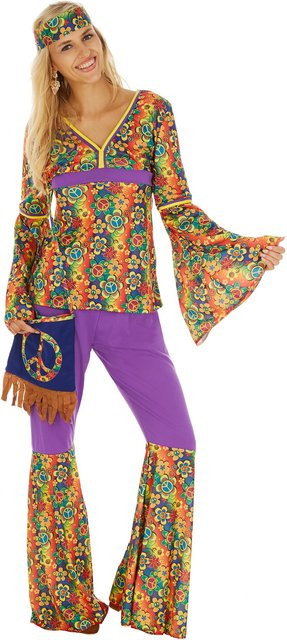 tectake Frauenkostüm Hippie - Bild 1