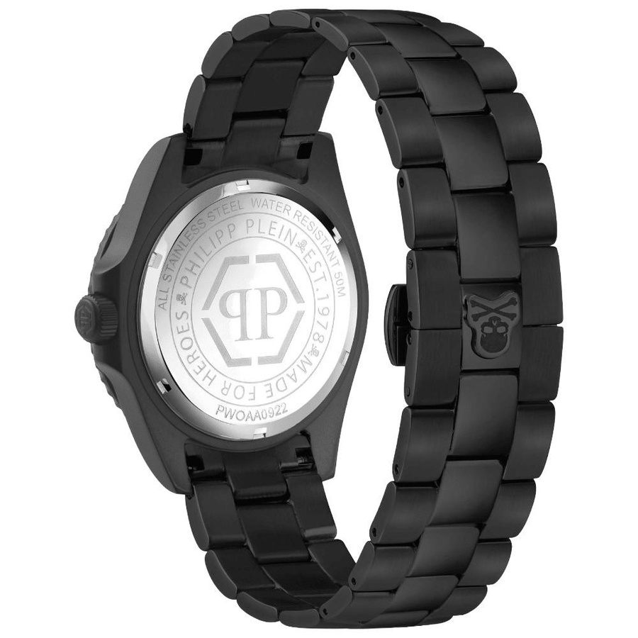 Philipp Plein Herrenuhr, Quarz, Edelstahl, Schwarz, 44 mm, 10 ATM - Bild 2