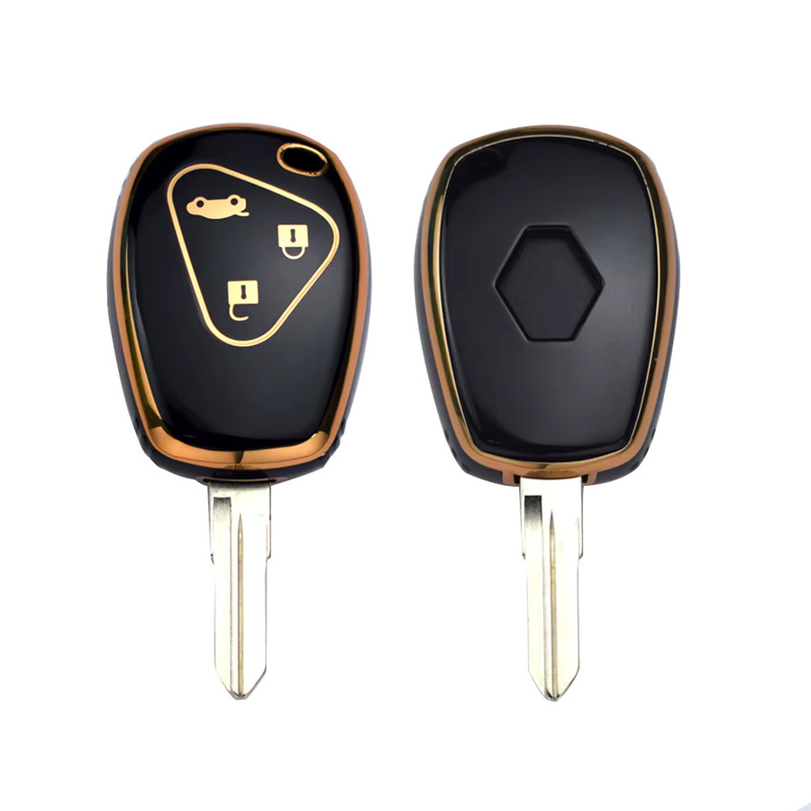 DAEFAR TPU Schutzhülle für Renault Modus, Clio 3, Twingo und Kangoo Fernbedienungs-Schlüsselgehäuse mit Schlüsselanhänger - Bild 2