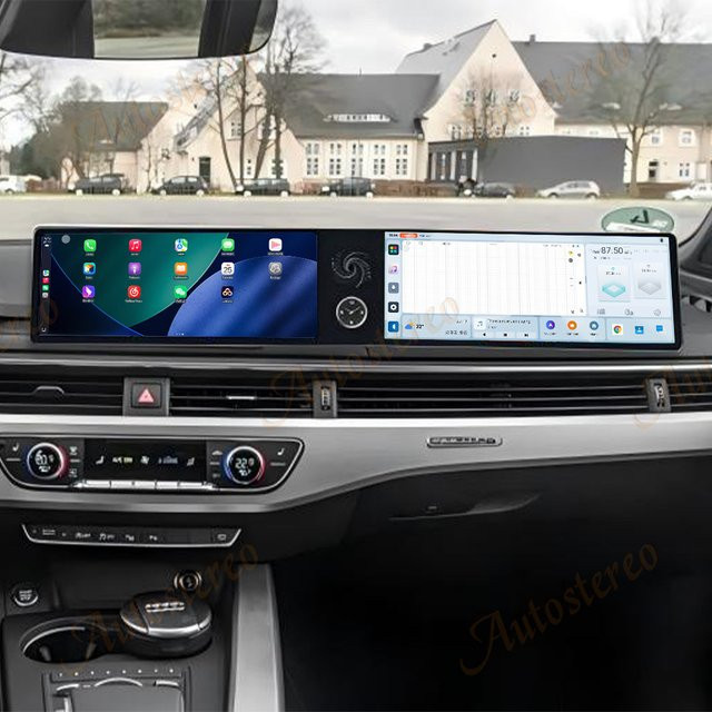 ZWNAV Dual Screen Multimedia Player mit Android Auto und CarPlay für Audi A4 B9, A5, S4, S5 (2017-2021) inklusive GPS Navigation in Schwarz - Bild 1