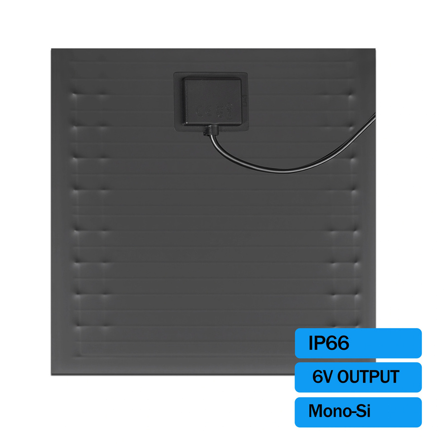 iXSolarleap 8W Solarpanel 6V Monokristallin Schwarz Hocheffizientes Photovoltaik-Solarmodul für Außenkameras - Bild 3
