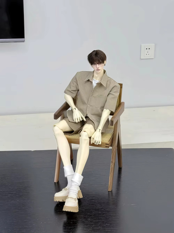 Taholicy BJD Puppenkleidung, gestreift, breites Hemd, lässige Shorts, Zubehör - Bild 2