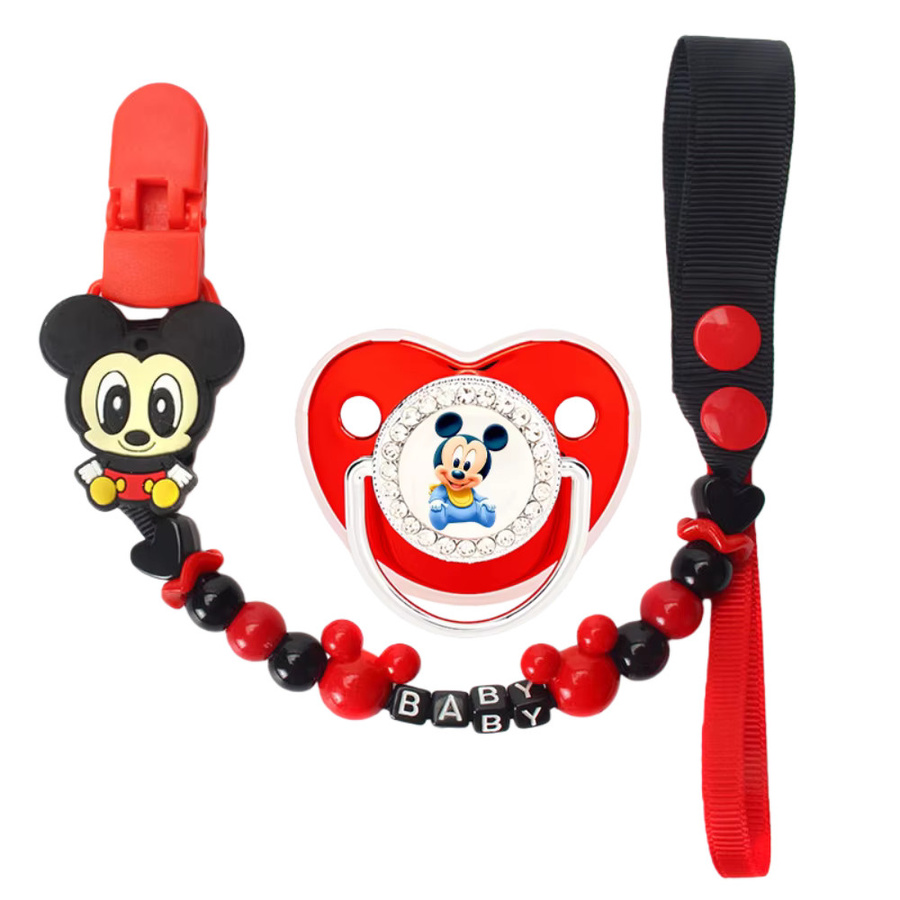 Personalisierter Disney Baby-Fütterungsschnuller mit gravierbarem Kettenclip zur Entwöhnung - Bild 2