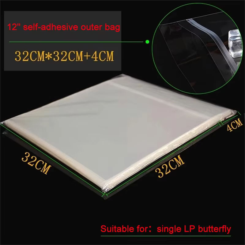 50 Stück luxuglow OPP Schutzhüllen für Schallplatten, transparent, B: 32,3 cm x H: 32 cm - Bild 3