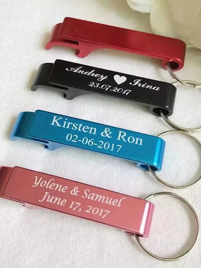 Schlüsselanhänger Korkenzieher, personalisiertes Logo Gravur, Unisex - Bild 2