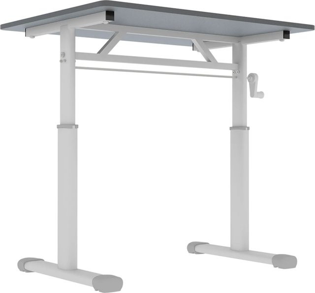 okwish Höhenverstellbarer Schreibtisch für Kinderzimmer und Home Office in Grau, B/T/H: 80 x 60 x 90 cm - Bild 1