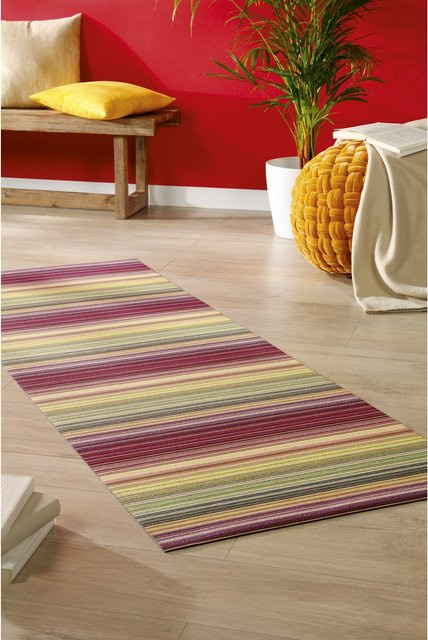 Peyer Syntex 1 Mira Jacquard-Teppich Streifen bunt B/B: 80 x 150 cm - Bild 1
