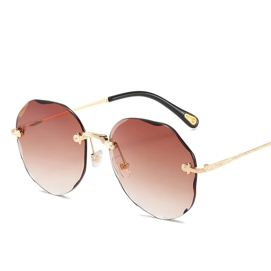 XaYbZc Sonnenbrille, randlos, Metall, multicolor, Damen - Bild 3
