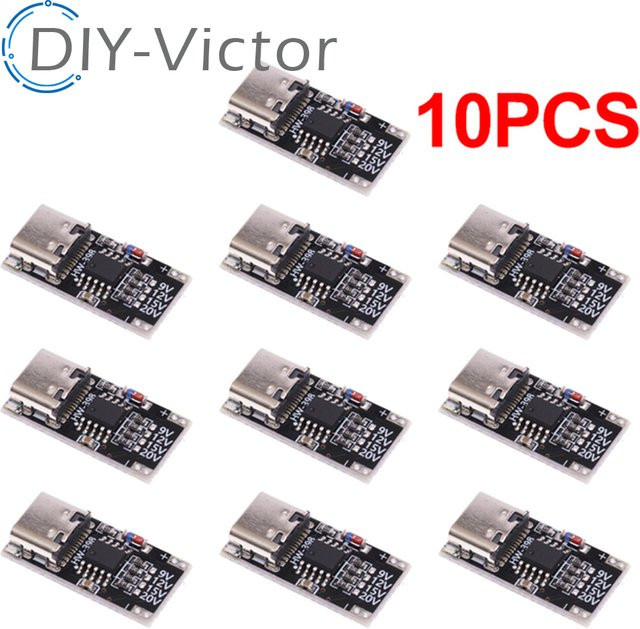 USB Type-C Decoy Board PD/QC/AFC Trigger Modul für schnelles Laden, Schwarz - Bild 1