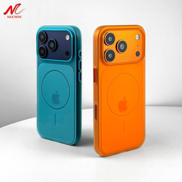 NUCWIN MagSafe Schutzhülle aus weichem TPU Silikon für iPhone 17 Pro Max, 16, 15, 14, 13, 12, 11 Pro Max in Blau und Grün - Bild 1