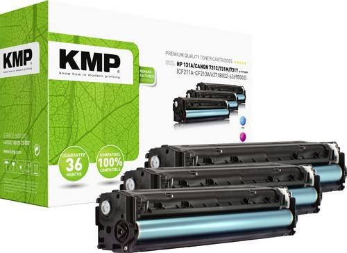 KMP Toner Kartuschen Set kompatibel mit HP 131A CF211A CF212A CF213A in Cyan, Magenta und Gelb - Bild 1
