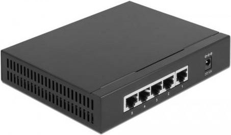 Delock 87781 Netzwerk Switch mit 5 Ports für 10/100/1000/2.5G Ethernet/LAN in Schwarz - Bild 1