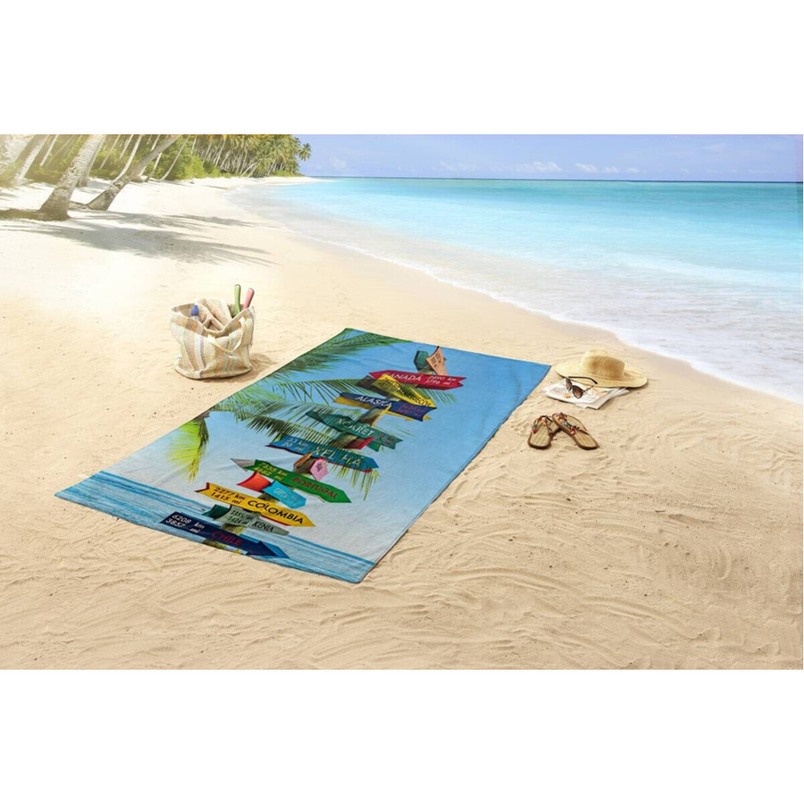 Good Morning Strandtuch Beach Sign aus Polyester in Multicolour, Breite: 100 cm, Länge: 180 cm - Bild 2