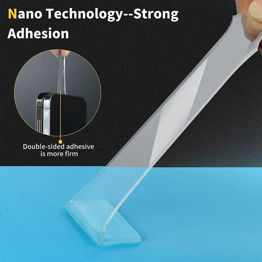 Yiran Nano-PET Doppelseitiges Klebeband Transparent Ultrastark Waschbar zur Dekoration - Bild 3