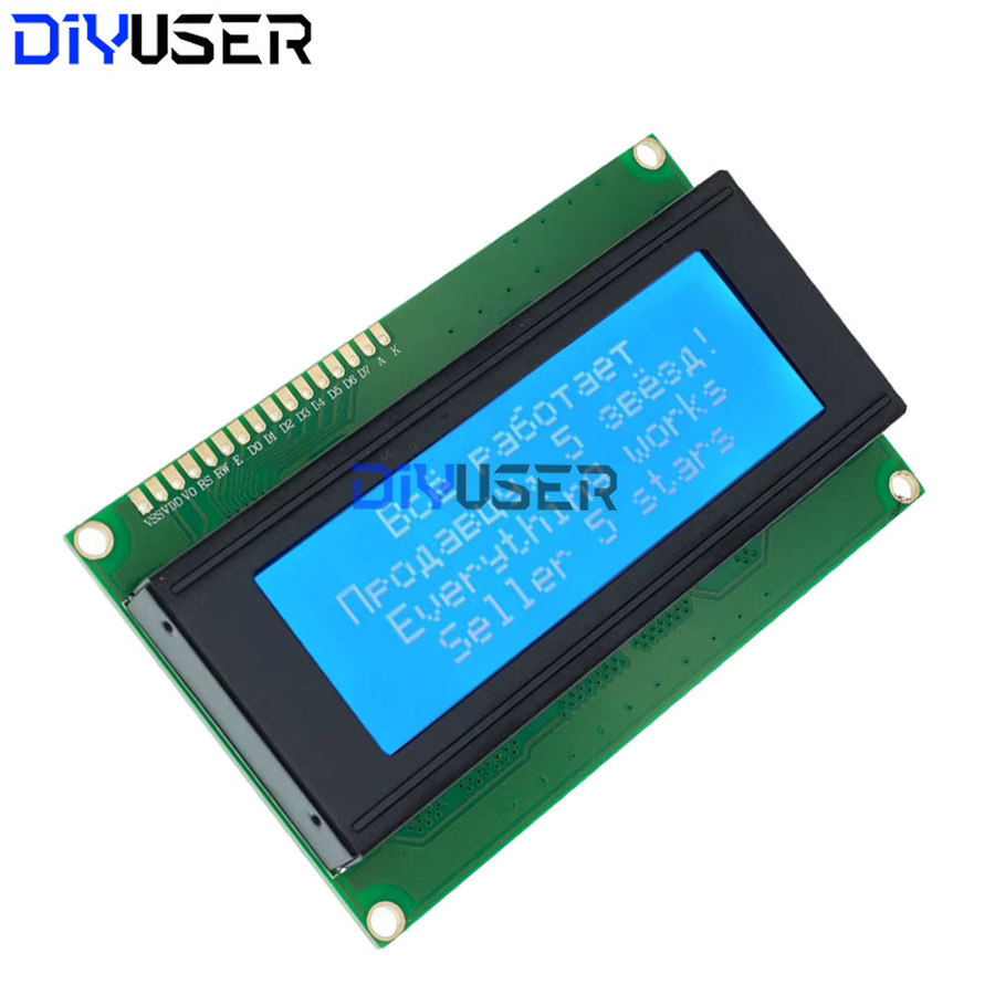 DIYUSER LCD2004 20x4 Zeichen-LCD-Display mit I2C-Schnittstelle und blau/grüner Hintergrundbeleuchtung für STM32 und Raspberry Pi - Bild 2