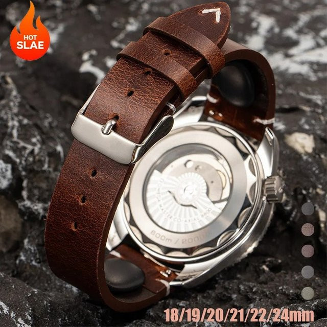 CHIICSMART Uhrenarmband Leder, Vintage, Unisex - Bild 1