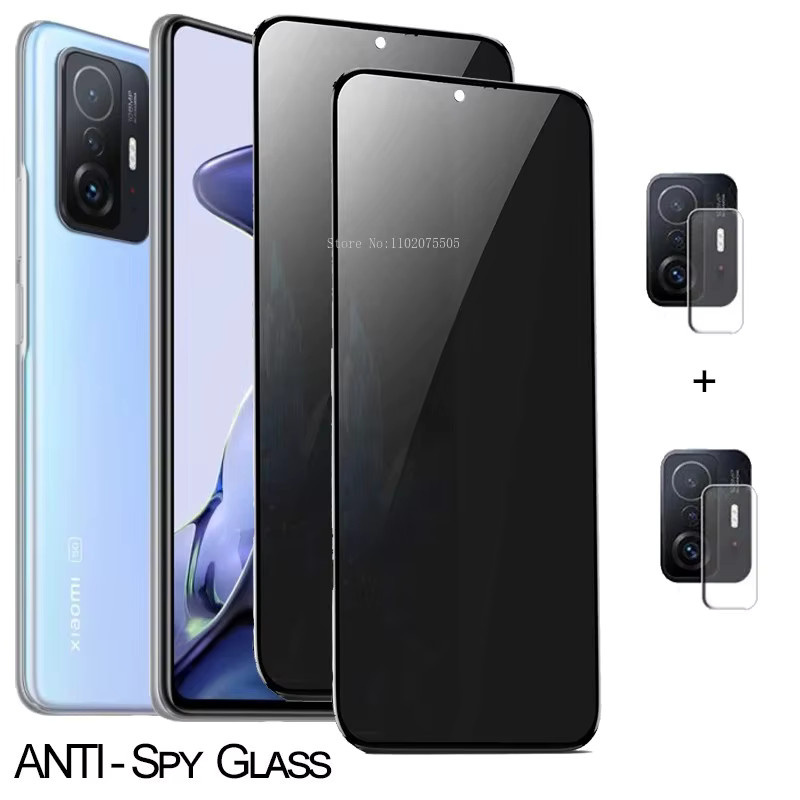 4er Pack Anti Spy Displayschutzfolie aus gehärtetem Glas für Xiaomi 13T Pro, 11T Pro und 12T Pro, transparent - Bild 6
