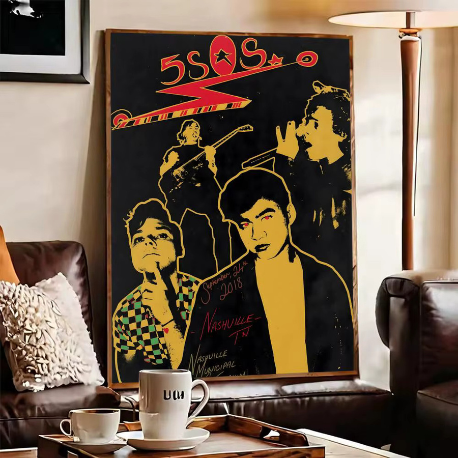 S-Sommer S-SOS Poster Set aus Papier, 5er-Pack, Schwarz, Wanddeko für Wohnzimmer und Café - Bild 6