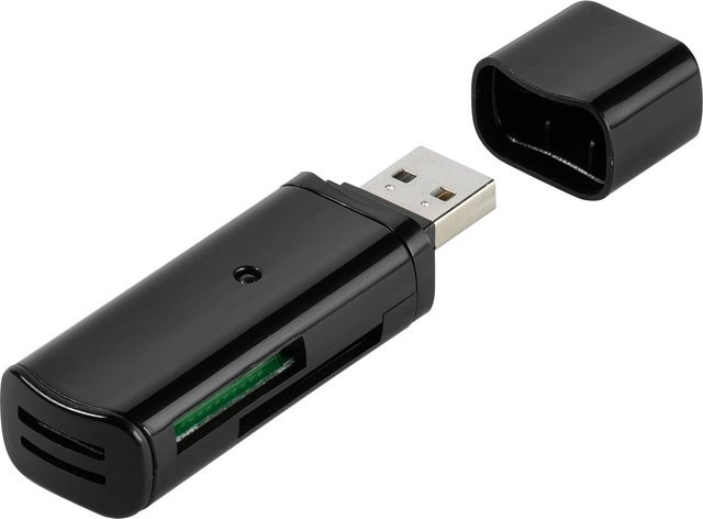 Vivanco Universal USB 2.0 Cardreader für PC und MAC in Schwarz - Bild 1