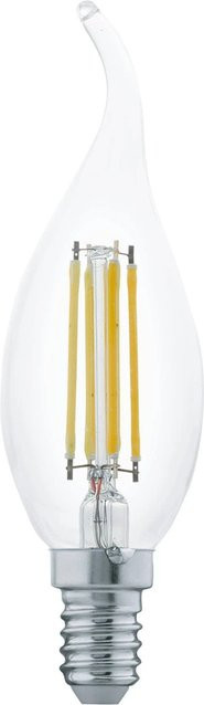 Eglo LED Leuchtmittel E14 Kerzenform in Warmweiß mit 4 W und 2700 Lumen, transparent - Bild 1