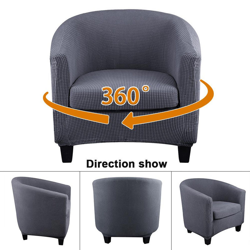 YZFZP Elastischer Jacquard-Sesselbezug für 1-Sitzer-Sofas, Waschbarer Schonbezug aus Polyester, Grau/Weiß - Bild 5