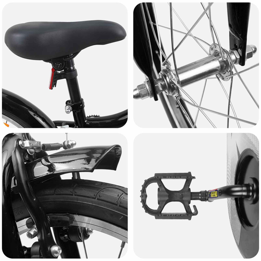 VD Home Furnishing Kinderfahrrad 18 Zoll Schwarz für Alter 5-7 - Bild 2