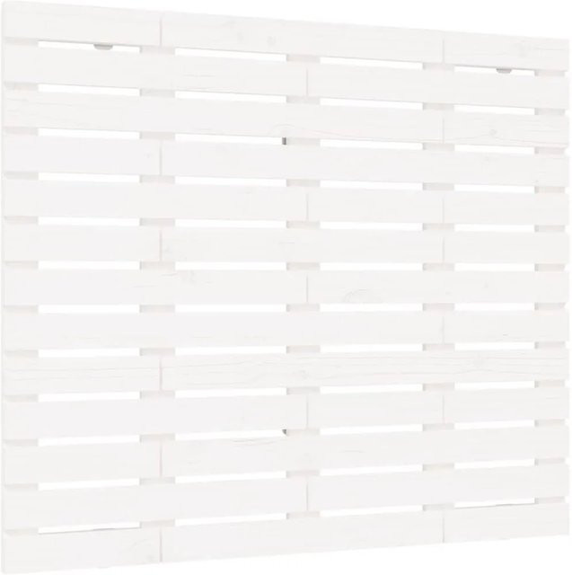 vidaXL Wand-Kopfteil aus Massivholz Kiefer in Weiß mit rustikaler Optik, B/T/H: 96 x 3 x 91,5 cm - Bild 1