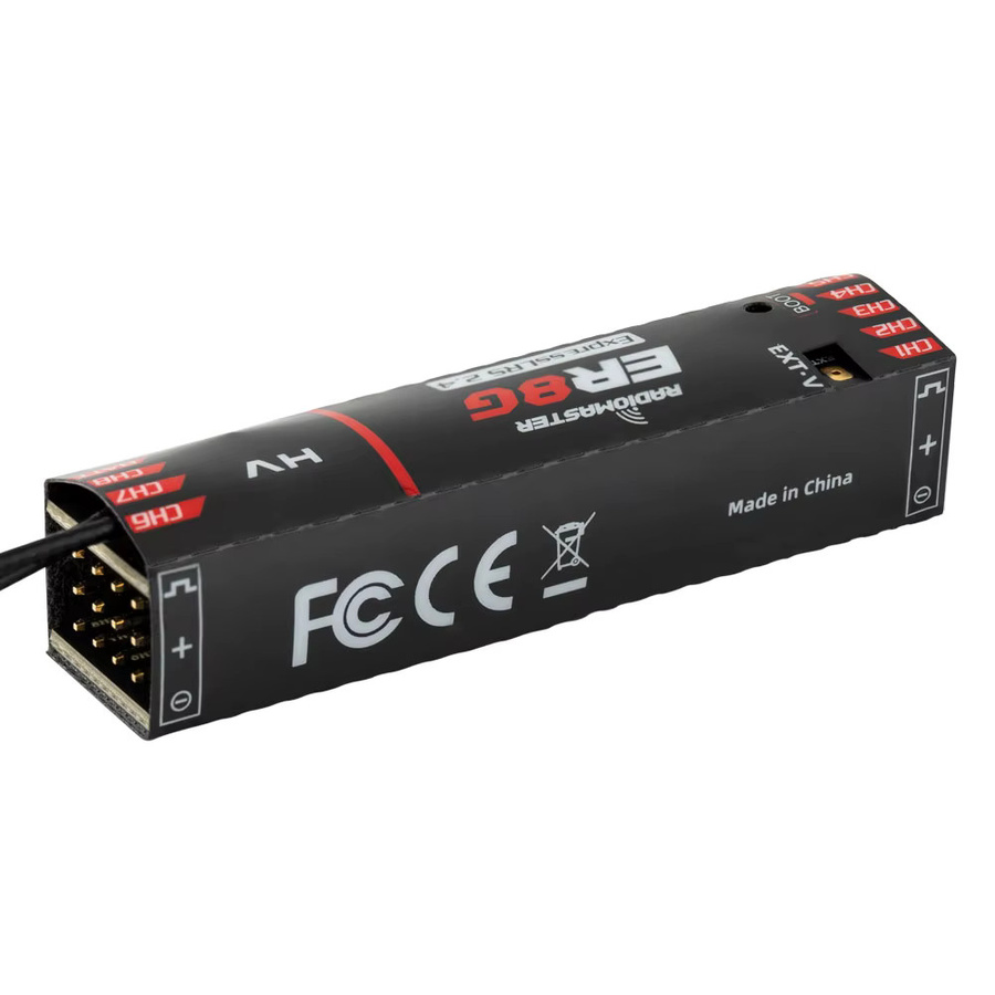 Radiomaster ER8G 8CH PWM CRSF ExpressLRS Empfänger für Starrflügelflugzeuge in Schwarz - Bild 2