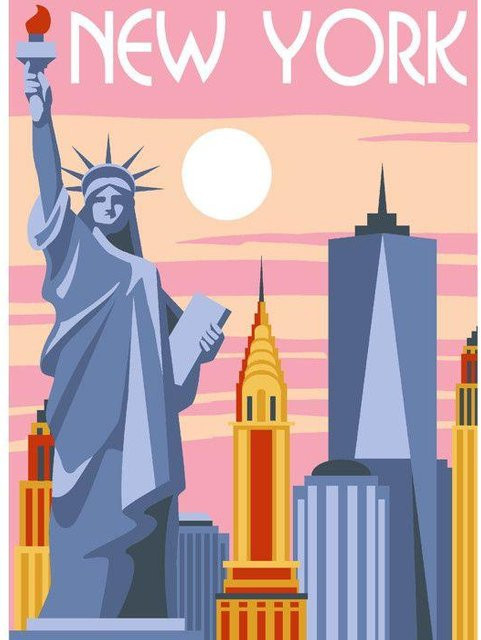 Stramin Margot New York von MegaCrea B/H: 40 x 30 cm - Bild 1