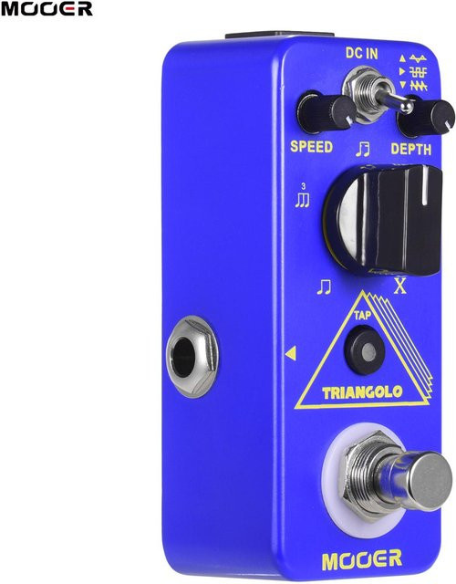 Mooer Triangolo Digital Tremolo Effektpedal Micro Series für E-Gitarre, Blau - Bild 1