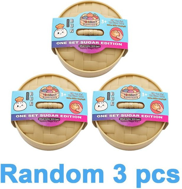 Binchi Outdoor Equipment Mini-Knödel-Squishies, Buntes Brötchen-Spielzeug, Stressabbau-Fidget-Spielzeug - Bild 1
