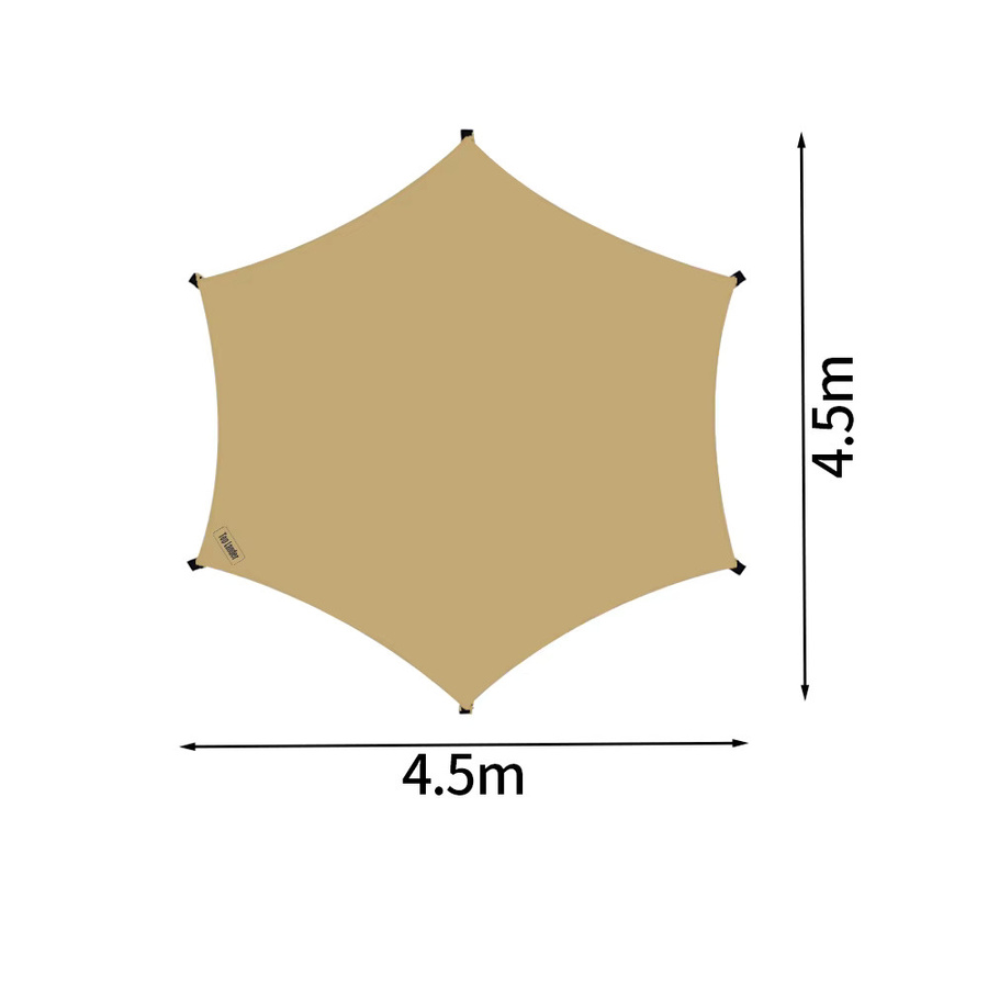 Top Lander Auto Markise Sonnenschutz Baldachin in Beige, B/T/H: 450 x 450 x 240 cm - Bild 6