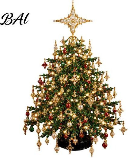 Baisida DIY Perlen-Weihnachts-Set mit Kunstkristallen in Braun und Multicolour zur Tischdekoration für Erwachsene und Anfänger - Bild 1