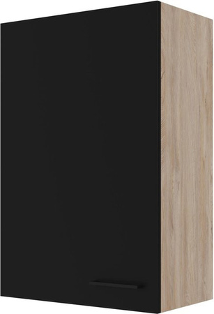 Flex-Well Küchen-Hängeschrank Capri Schwarz Matt mit Eichen-Optik, B/T/H: 60 x 32 x 89 cm