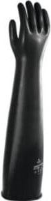 Ansell AlphaTec 87-108 Chemikalienschutzhandschuhe aus Latex in Schwarz, Größe XXL - Bild 1