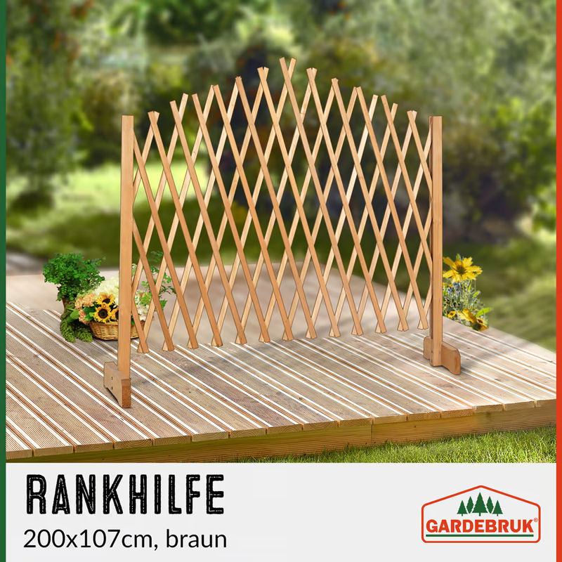 Gardebruk Rankhilfe Spalier aus Holz in Braun, B/H: 107 x 200 cm - Bild 3