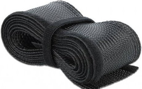 Delock Geflechtschlauch aus Polyester in Schwarz, Länge: 2 m, Durchmesser: 12 mm - Bild 1
