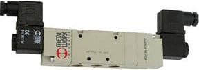 Riegler 5/3-Wegeventil elektropneumatisch mit Mitte belüftet, G 1/8, 24 V DC, grau - Bild 1