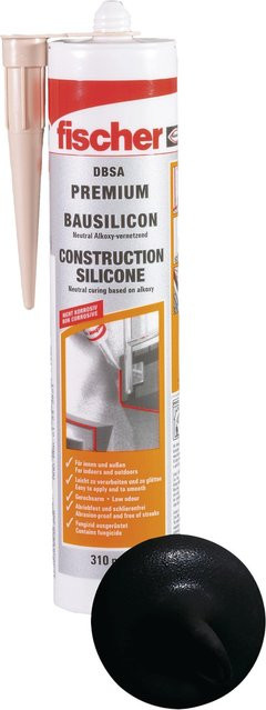 Fischer Bausilikon DBSA Schwarz 310 ml schimmelresistent - Bild 1