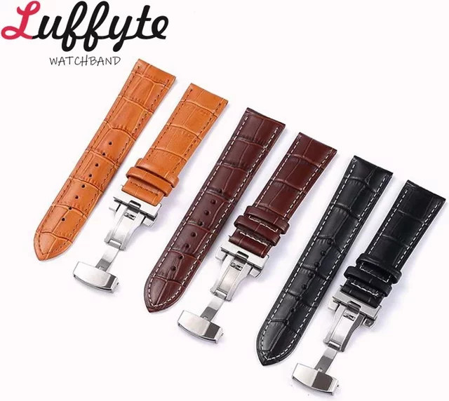Luffyte Uhrenarmband Leder, Bambus Knoten Muster, Unisex - Bild 1