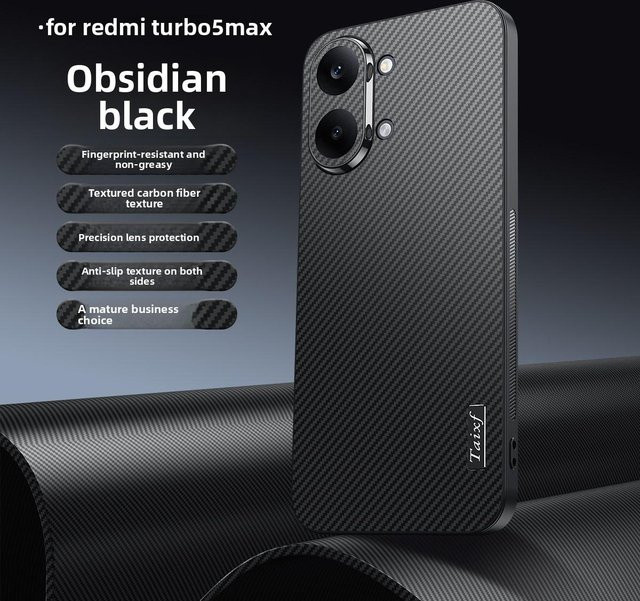 Stoßfeste Xiaomi POCO X8 Pro Max X8 F8 Ultra F8 Pro M8 Schutzhülle mit Carbonfaser-Muster und Linsenschutz in Grau - Bild 1